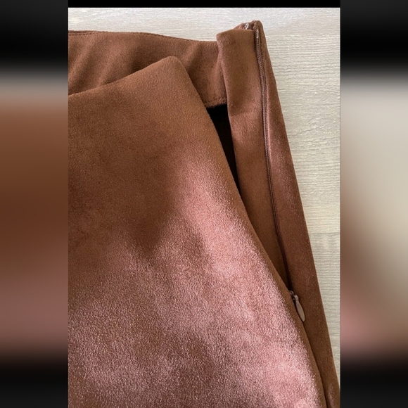 Chaps Brown Suede Material Pants_small - Picture 5 of 7